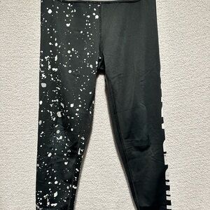 Under Armour Kids Black and White Splatter Leggings